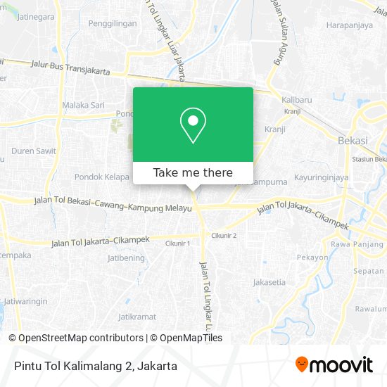 Pintu Tol Kalimalang 2 map