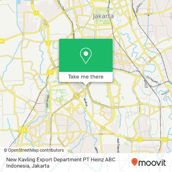 New Kavling Export Department PT Heinz ABC Indonesia map