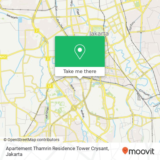 Apartement Thamrin Residence Tower Crysant map