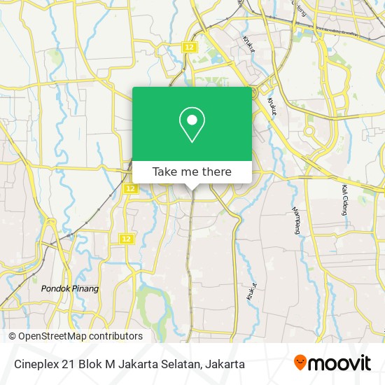 Cineplex 21 Blok M Jakarta Selatan map