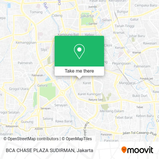 BCA CHASE PLAZA SUDIRMAN map