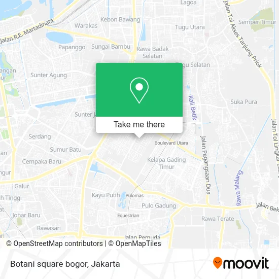 Botani square bogor map