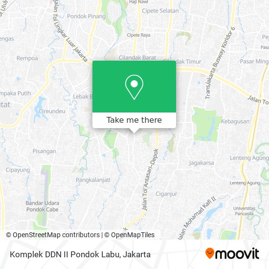 Komplek DDN II Pondok Labu map