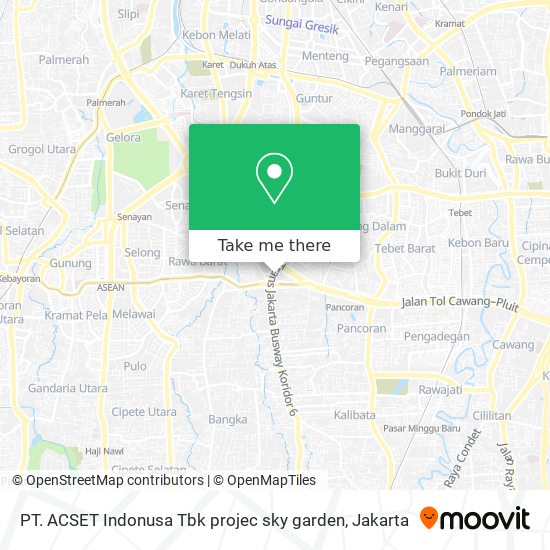PT. ACSET Indonusa Tbk projec sky garden map