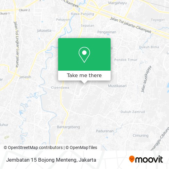 Jembatan 15 Bojong Menteng map