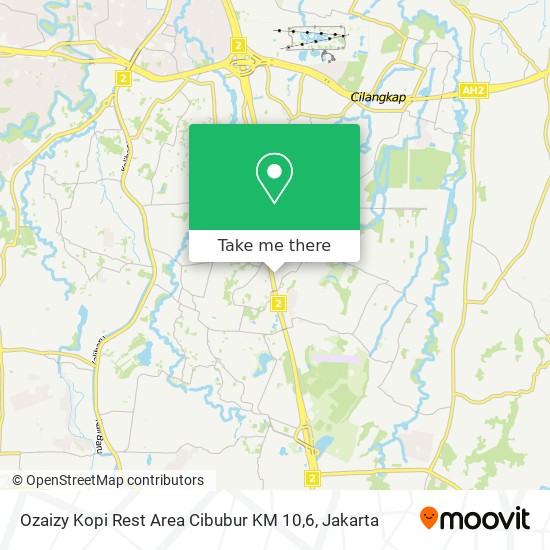 Ozaizy Kopi Rest Area Cibubur KM 10,6 map