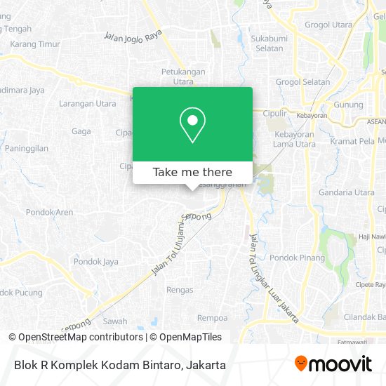 Blok R Komplek Kodam Bintaro map