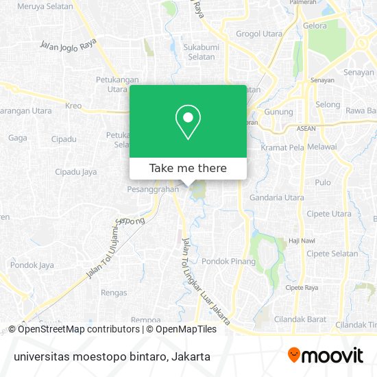 universitas moestopo bintaro map