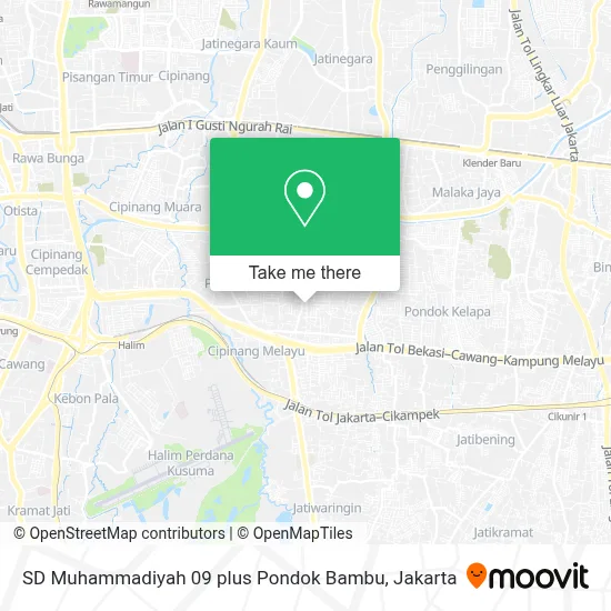 SD Muhammadiyah 09 plus Pondok Bambu map