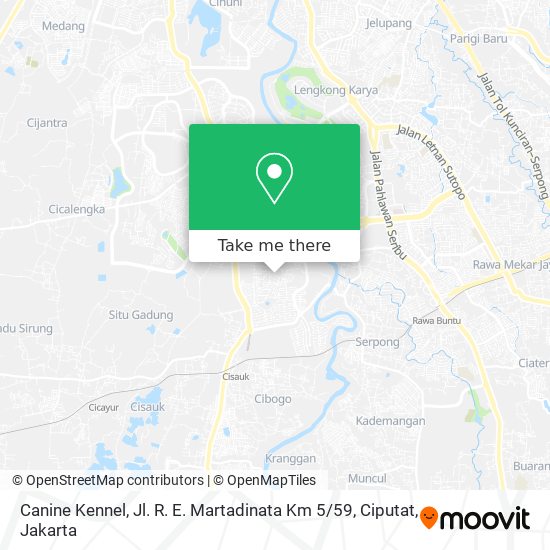 Canine Kennel, Jl. R. E. Martadinata Km 5 / 59, Ciputat map