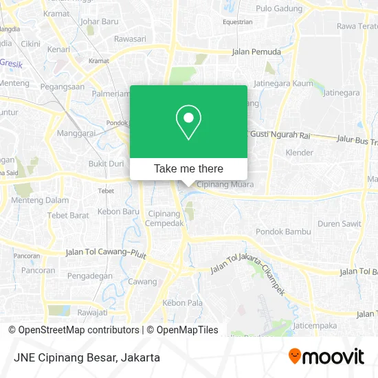 JNE Cipinang Besar map