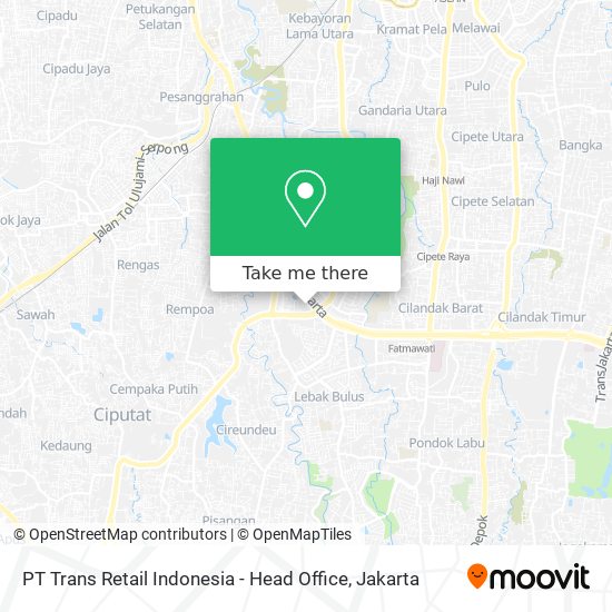 PT Trans Retail Indonesia - Head Office map