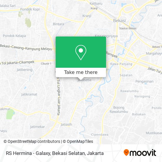 RS Hermina - Galaxy, Bekasi Selatan map