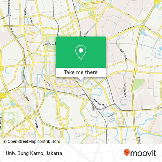 Univ. Bung Karno map