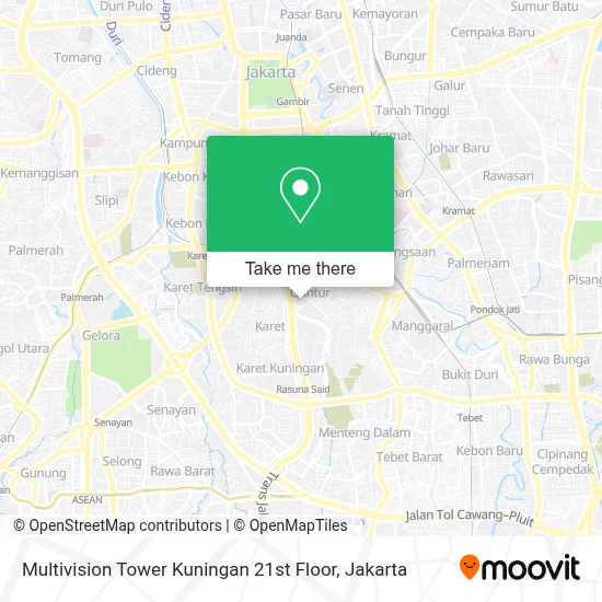 Multivision Tower Kuningan 21st Floor map