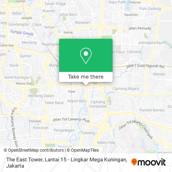 The East Tower, Lantai 15 - Lingkar Mega Kuningan map