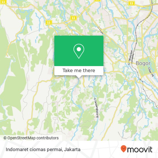 Indomaret ciomas permai map