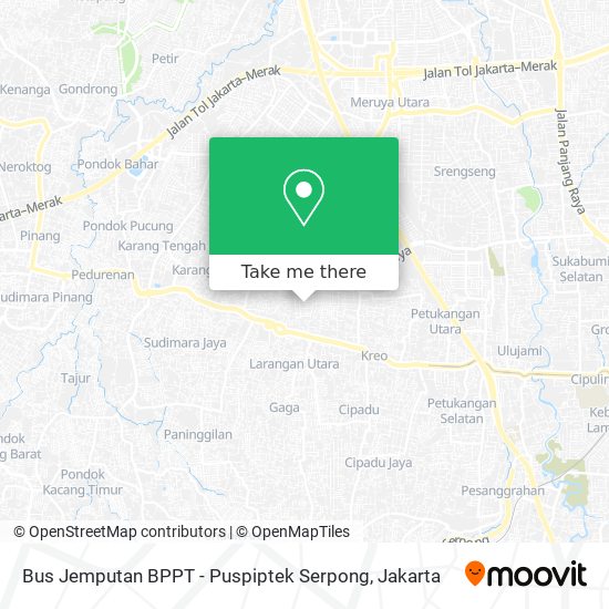 Bus Jemputan BPPT - Puspiptek Serpong map