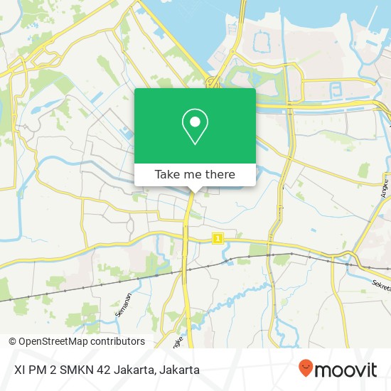 XI PM 2 SMKN 42 Jakarta map