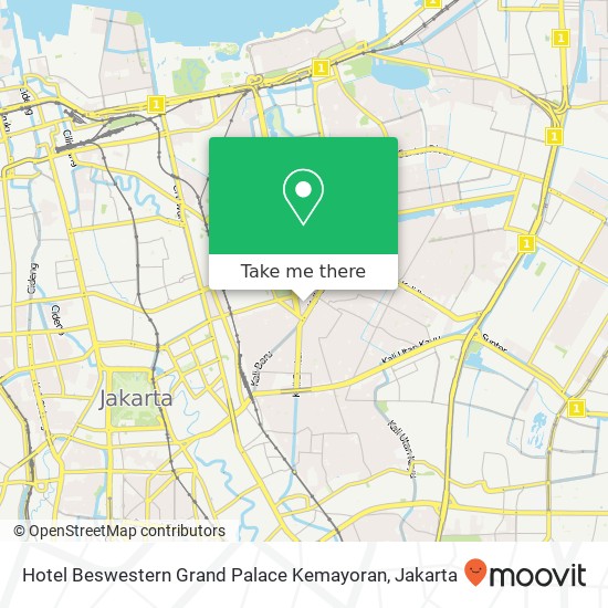 Hotel Beswestern Grand Palace Kemayoran map