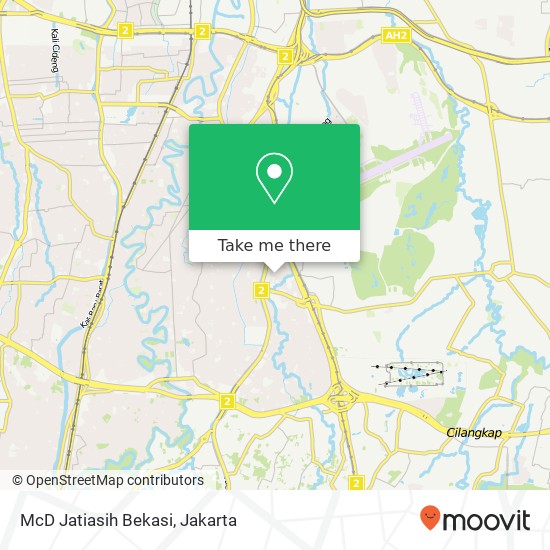 McD Jatiasih Bekasi map