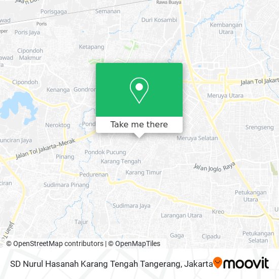 SD Nurul Hasanah Karang Tengah Tangerang map
