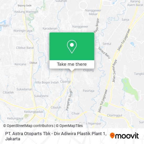 PT. Astra Otoparts Tbk - Div Adiwira Plastik Plant 1 map