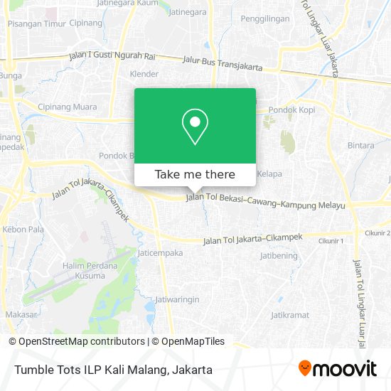 Tumble Tots ILP Kali Malang map