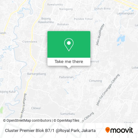 Cluster Premier Blok B7 / 1 @Royal Park map