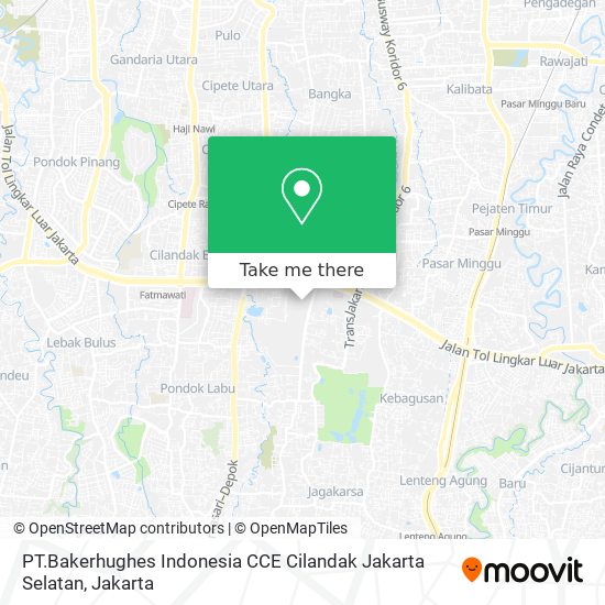 PT.Bakerhughes Indonesia CCE Cilandak Jakarta Selatan map