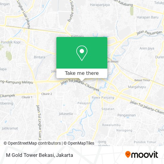 M Gold Tower Bekasi map