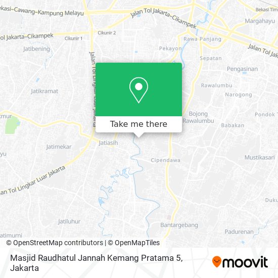 Masjid Raudhatul Jannah Kemang Pratama 5 map