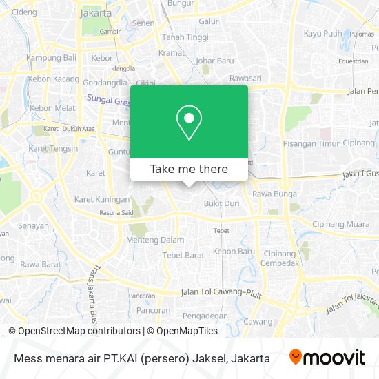 Mess menara air PT.KAI (persero) Jaksel map
