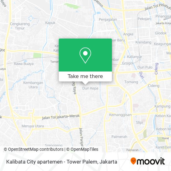 Kalibata City apartemen - Tower Palem map