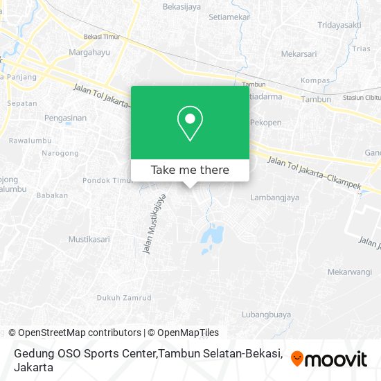 Gedung OSO Sports Center,Tambun Selatan-Bekasi map