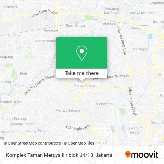 Komplek Taman Meruya Ilir blok J4 / 13 map