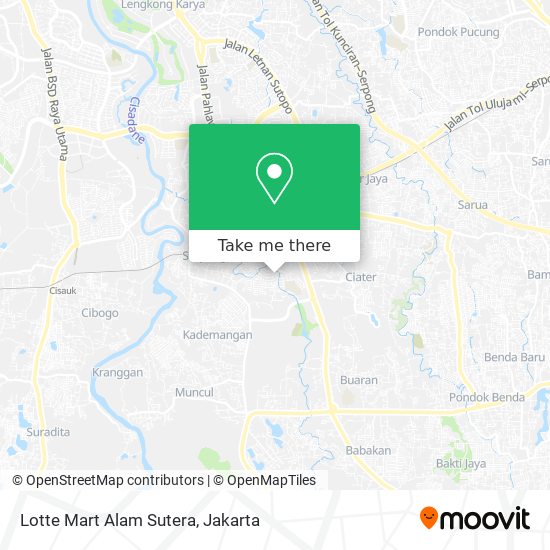 Lotte Mart Alam Sutera map