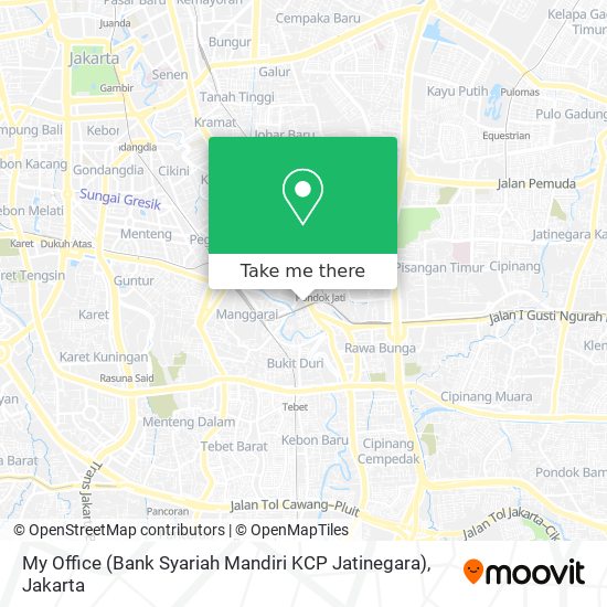 My Office (Bank Syariah Mandiri KCP Jatinegara) map