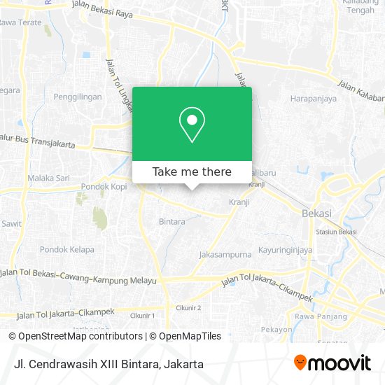 Jl. Cendrawasih XIII Bintara map