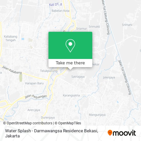 Water Splash - Darmawangsa Residence Bekasi map