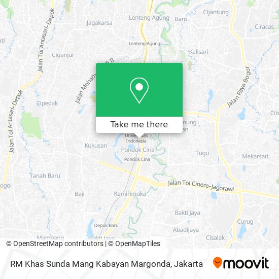 RM Khas Sunda Mang Kabayan Margonda map