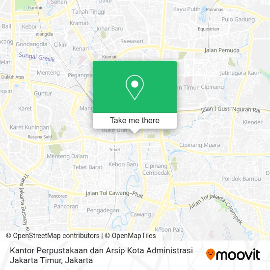 Kantor Perpustakaan dan Arsip Kota Administrasi Jakarta Timur map