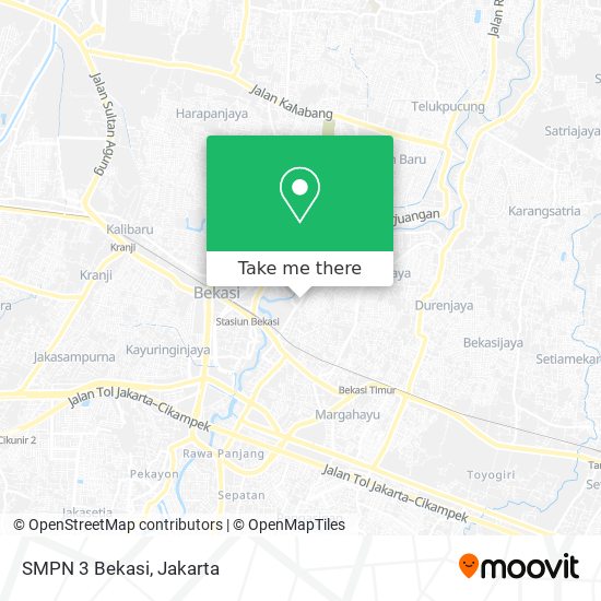 SMPN 3 Bekasi map
