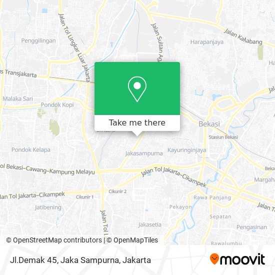 Jl.Demak 45, Jaka Sampurna map