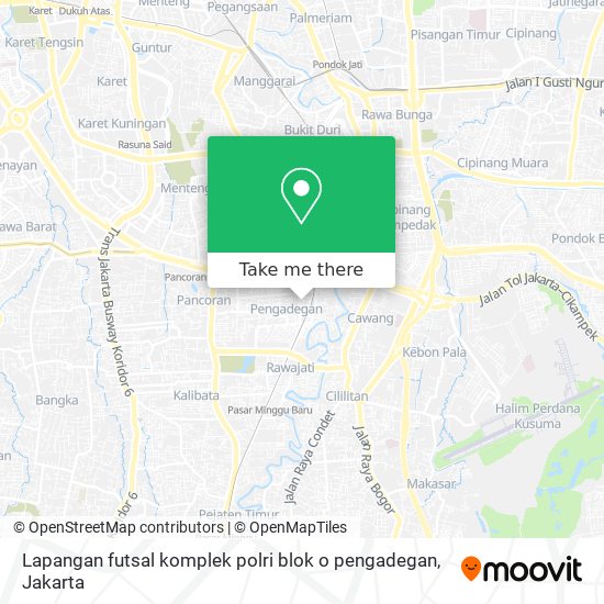 Lapangan futsal komplek polri blok o pengadegan map