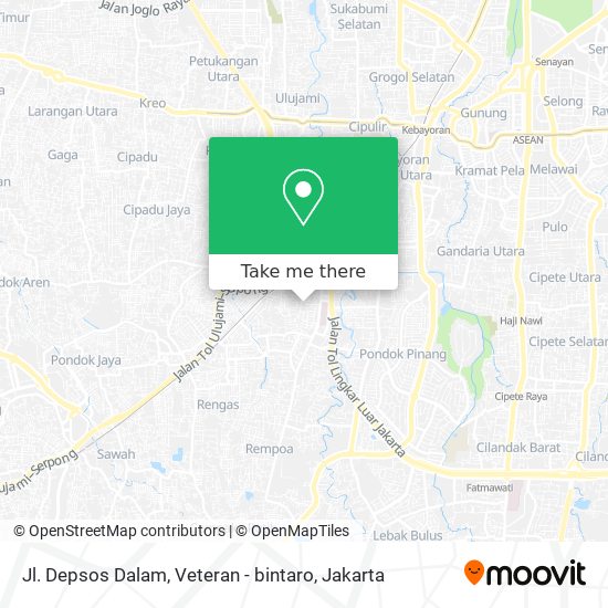 Jl. Depsos Dalam, Veteran - bintaro map