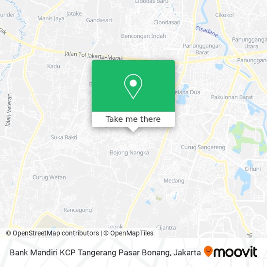 Bank Mandiri KCP  Tangerang Pasar Bonang map