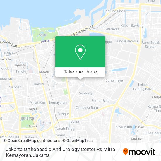 Jakarta Orthopaedic And Urology Center Rs Mitra Kemayoran map