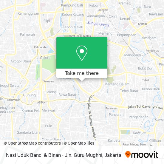 Nasi Uduk Banci & Binan - Jln. Guru Mughni map