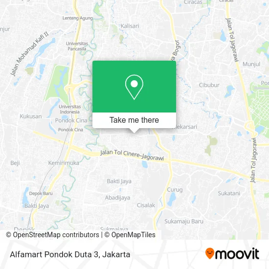 Alfamart Pondok Duta 3 map